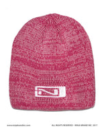 Ninja Brand Pink Marbled Beanies with Green Logo