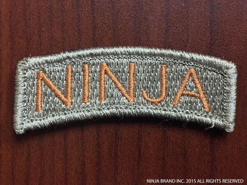 Ninja Tab Patch - Mission Flown - ODG - Velcro backing - Front View