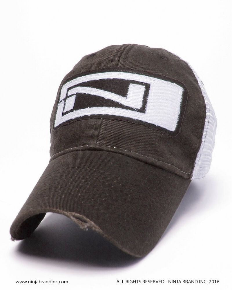 Tattered Ninja Logo Snap-back Trucker Hat - Relaxed Twill