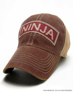 Ninja Scroll Trucker Hat - Vintage Burgundy - Front View