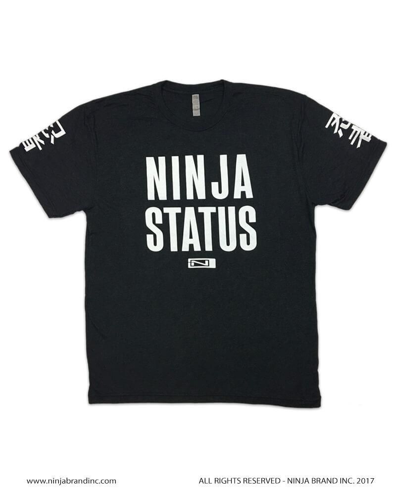 Ninja Brand Ninja Status Men's T-Shirt Heather Black Front