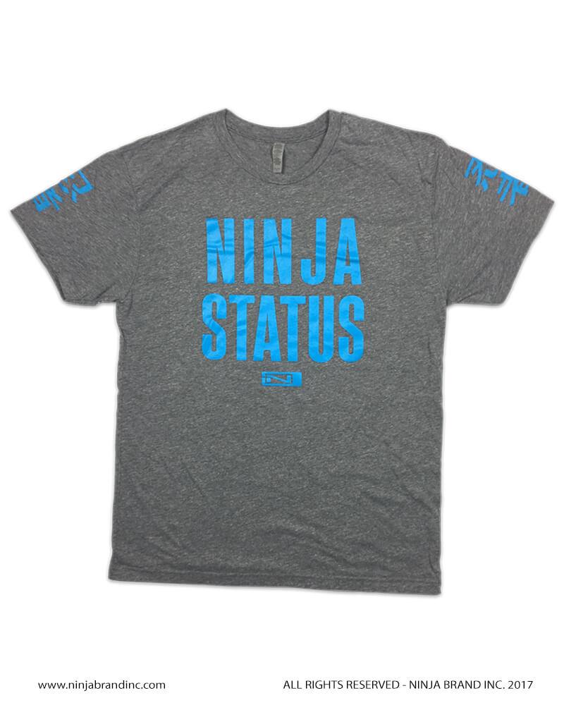 Ninja Brand Ninja Status Men's T-Shirt Neon Blue Front