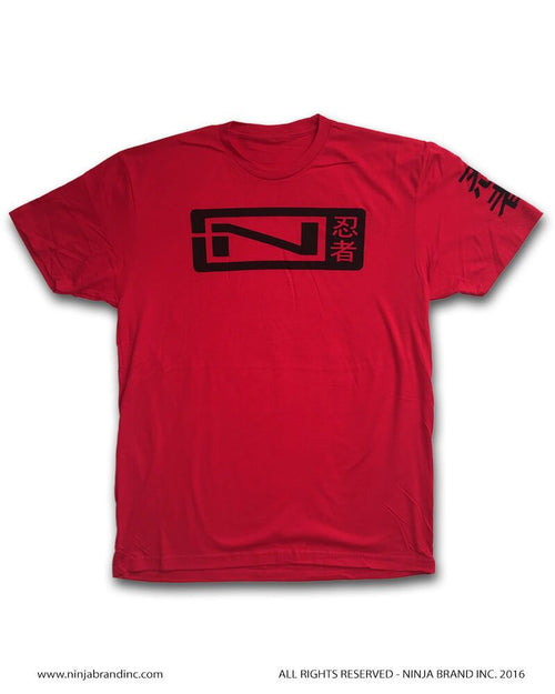 Men's Fitted-Kanji-Ninja-Logo-Ninja Please