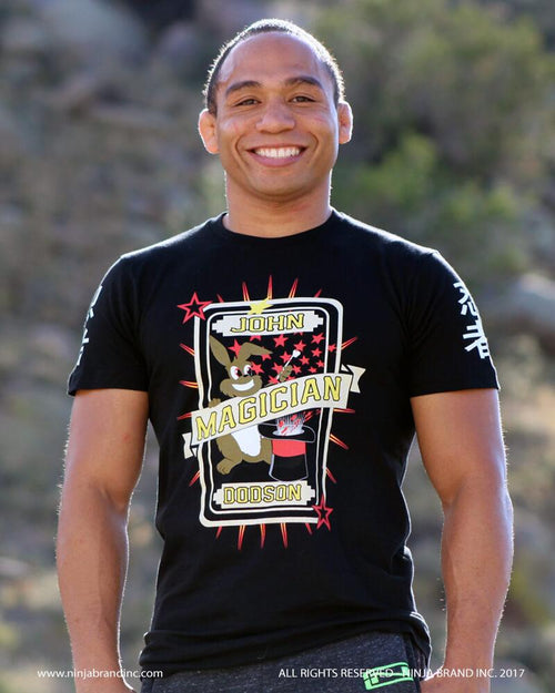 John Dodson wearing Ninja Brand Inc. Magician Signature T-Shirt in Men's