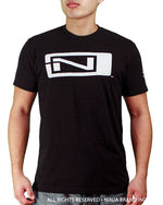 Men's Fitted T-Shirt - N-Logo - Ninja Please - Black - Front View