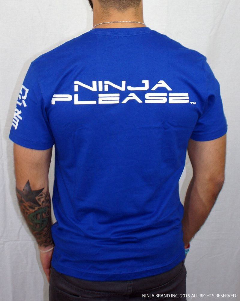 Men's N-Stack NINJA PLEASE T-Shirt - Royal Blue - Back View