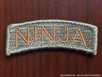 Ninja Tab Patch - Mission Flown - ODG - Velcro backing - Front View