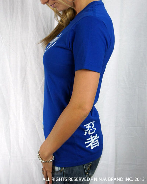 Women's Vintage NBI Logo Relaxed Cut T-Shirt - Royal Blue - Side View