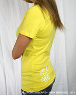 Women's Vintage NBI Logo Relaxed Cut T-Shirt - Yellow - Side View