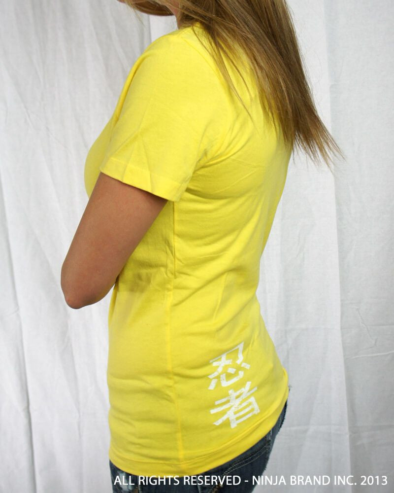 Women's Vintage NBI Logo Relaxed Cut T-Shirt - Yellow - Side View